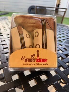 Lil' Boot Barn Tan and Brown Kids Cowboy Boots